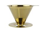 SS304 Paperless Coffee Dripper With Non - Slip Edge , Eco Friendly