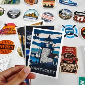 China Custom Sticker Vinyl Die Cut Stickers Printing Adhesive Waterproof Company Cartoon PVC Logo factory
