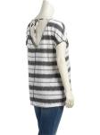 Domain Sleeve Jacquard Back Tie V Neck Maternity Top / Maternity Summer Wear