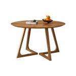 Dia 120cm Round Wooden Dining Table And Chair Set For Courtyard Villa