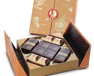 China custom middle open door magnet closure mooncake packaging box cookie packaging box candy paper box factory