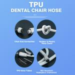 Dental Silicone Hose Tubing 4 Hole Handpiece Tube For High Speed Handpiece