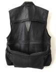 vest, photography vest, mens vest 037 in T/C 65/35 fabric, black color, fishing
