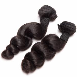 China Loose Wave Curly Human Hair Weave Bundles Silk Soft With Thick Full Ends factory