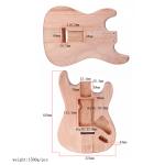 Solid Maple Wood Unfinished Bass Body For Strat ST Guitar DIY Parts Polished