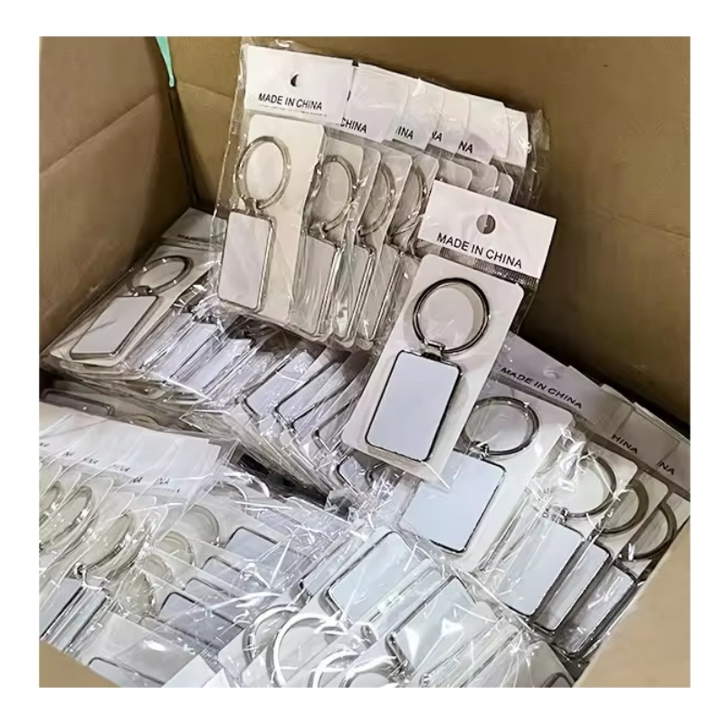 Advertising Promotional Gift Metal Sublimation Alloy Key Chain Blank Llaveros Personalizados Keyring Logo Custom Metal Keychain