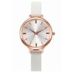 Alloy Case Women Quartz Wrist Watch Elegant Screw Crown Leather Women'S Watch