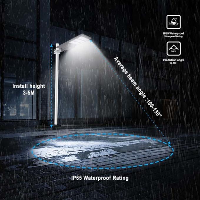 IK08 All In One Integrated Solar LED Street Light 170lm/w 3 Years Warranty 1