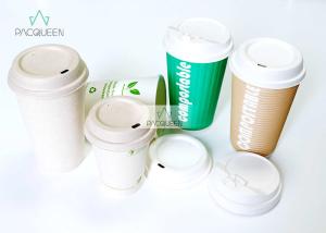China Compostable Bagasse Pulp Coffee Lid High Clarity Fully Biodegradable factory