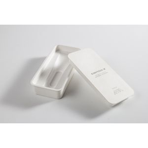Green Molded Pulp Box Sustainable Printable Recyclable bamboo fiber packaging