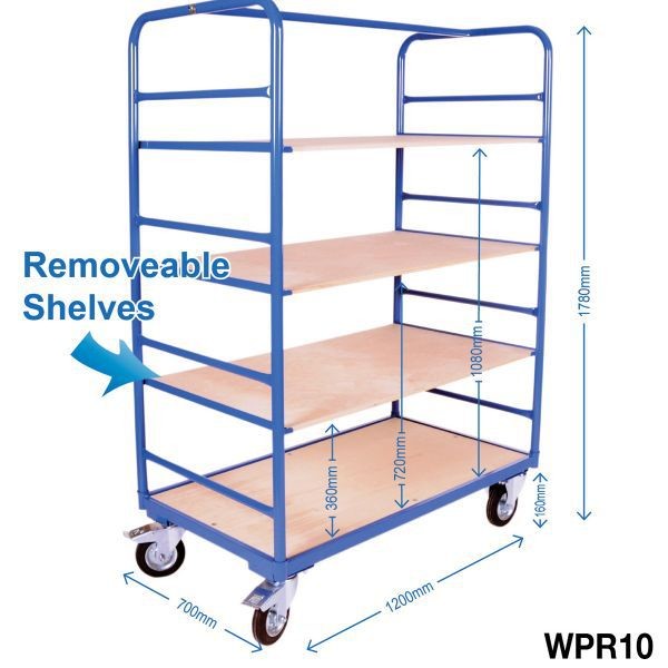 Galvanized Q235 PP Wheel Garden Dutch Flower Trolley