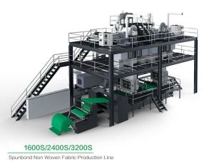 China CE Approved Non Woven Fabric Manufacturing Machine With PP Chips Raw Material factory