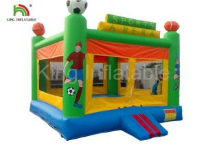China Green Custom Outdoor Adult Inflatable Large PVC Tarpaulin Commercial Bouncy Castles for Rent factory