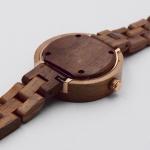 Small Face Ladies Wooden Watches 3 Atm Water Resistant Watch Walnut Wood Cases