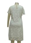 One Piece White Women'S Casual Dresses Ladies Fitness Wear Pencil Skirt Dress