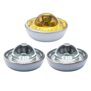 China Roadway Safety Customized Cat Eye Glass Reflective Road Stud with Rubber Basement factory