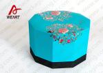 Black Leather Coated Branded Products Cardboard Gift Boxes With Lids OEM