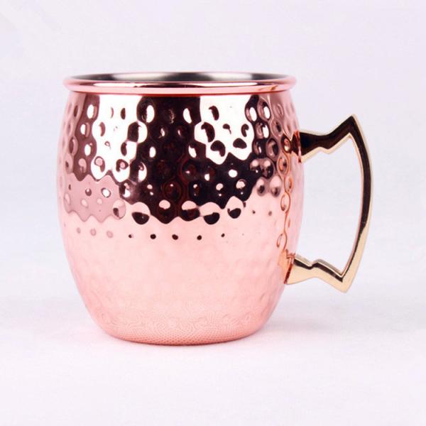 16oz Moscow Mule Mugs Bar Tool Set Hammered Copper Mugs With Stainless Steel