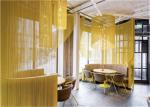 Customized Chain Link Curtain Insect Metal Fly Screen Curtains Gold 90x210cm