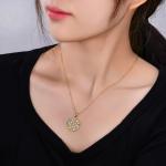 YASVITTI 925 Sterling Silver Flower of Life Rainbow CZ Pendant Necklace Yoga and