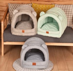 China Soft Plush Premium Cotton No Deformation Cave Bed Cat factory