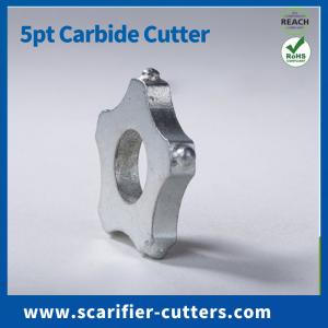 China 5pt Tct Carbide Cutters For 8&quot; Electric Self Propelled Scarifier / 200mm Shaver Scarifying Drum factory