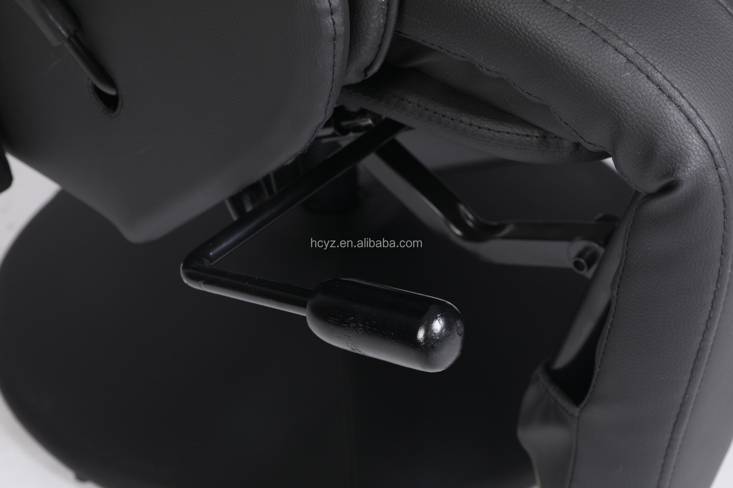 Black Racing Style Luxury Gaming Chair with Cup Holder and Footrest