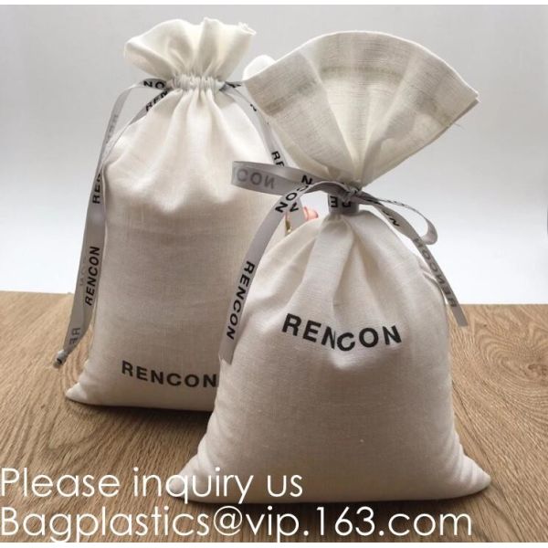 China Double Canvas Drawstring Bag Cotton Pouch Gift Sachet Bags Muslin Bag Reusable Tea Bag,Organic Cotton Reusable Produce B factory