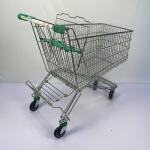 Metal General 180L Store Shopping Cart CE Certificate Foldable Steel Shopping