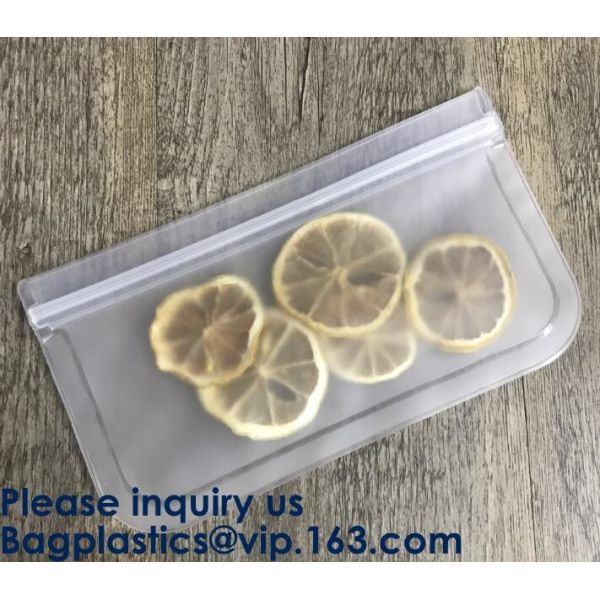 Food Snacks Extra Thick FDA Grade Leakproof Reusable PEVA Storage Bag,Seal Reusable PEVA Storage Bags ideal For Food Sna