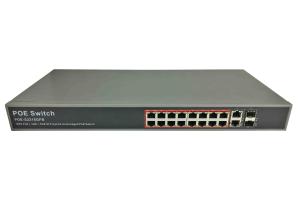 China POE-S2216GFB (16FE+2GE+2GE SFP) 16 Port 100Mbps IEEE802.3af/at PoE Switch 300W Built-in Power Supply (Newly Developed) factory