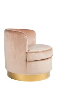 China NEW design pink fabric velvet lounge metal base chair for wedding rental factory