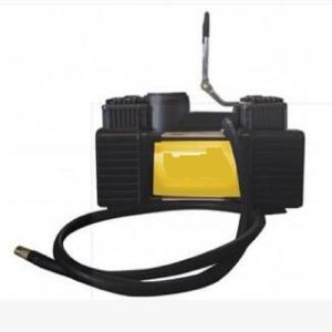 China Double Cylinder Vehicle Air Compressors Metal Material Portable In Yellow Color factory