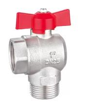 China Seal Brass Gas Valve Liquid Flow Control Chrome Plated Handle factory
