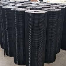 China Black PVC Coated Welded Wire Mesh Fencing 1x1 cage wire factory