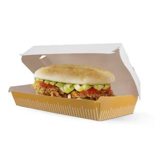 China Biodegradable Custom Food Boxes Box Burger Hot-Sale Paper Hamburger Boxes for Shop factory