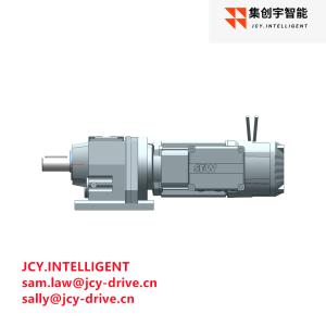 China 3HP Drive Gear Motor Helical Bevel Speed Reducer 0.75KW 80.55 factory