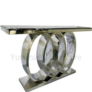 China 50-60kg Smooth Round Steel Stylish Tea Table For Industrial 40cm Width factory