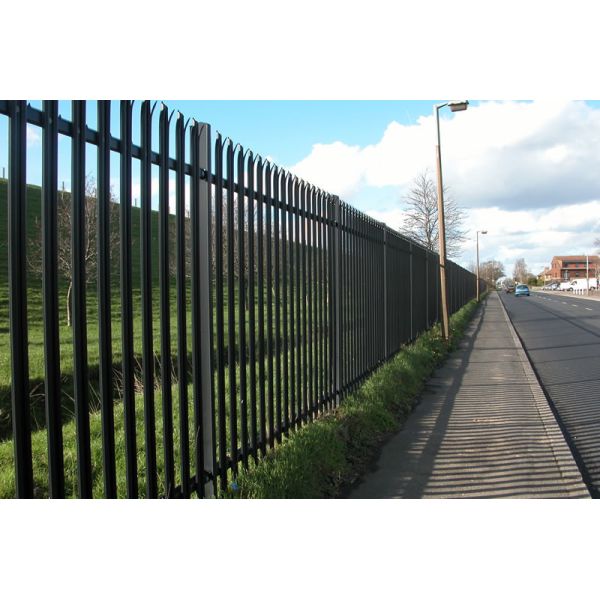 2.75m Width Steel Palisade Fencing , Rot Proof 3ft Metal Fence Panels