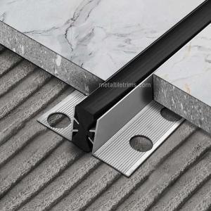 China Black Rubber Insert Expansion Joint Profile Aluminum 6063 Material factory