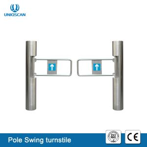 China Automatic Opening Swing Security Turnstile Gate Wide Channel Smart Card Access Control factory