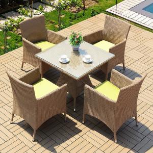 China Outdoor Dining Set with Wooden Children Drawing Table and Chair Function Bar Room Restaurant Furniture Rattan/Wicker factory