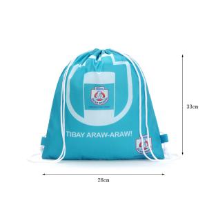 China Waterproof Laundry Polyester 190T Nylon Logo Drawstring Gift Bags factory