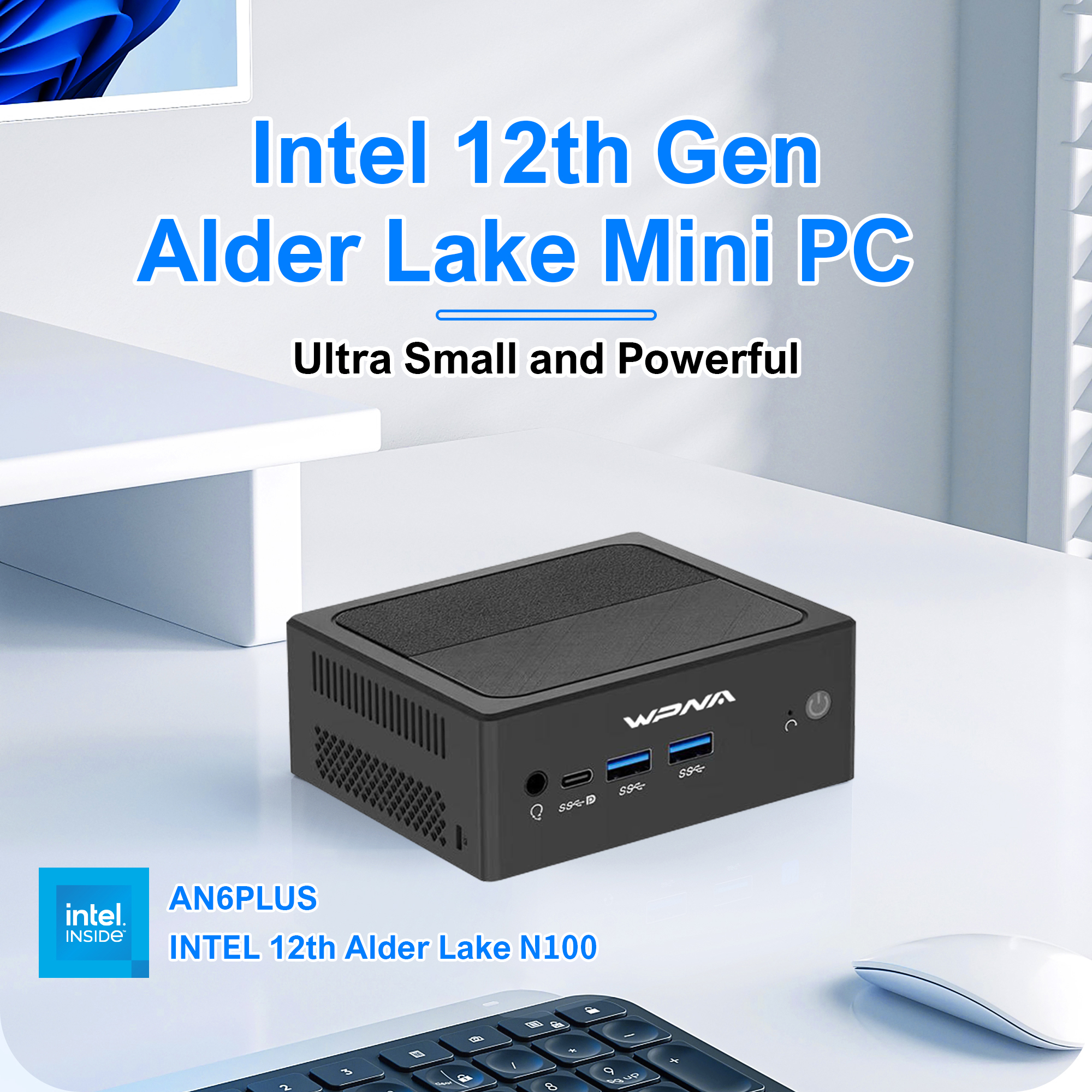 Intel N100 Mini PC with DDR4 RAM and NVMe SSD for Business