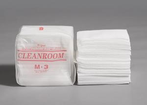 China 9x9 Inch White Dry Polyester Cleanroom Wipes For Labs factory