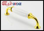 Anti Corrosion Ceramic Handles And Knobs , Gold Plated Turkey Design Porcelain