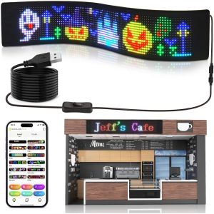 Flexible LED Display Matrix Panels HD Full Color APP Control Soft Rear Window