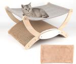 Cat'S Nest Wooden Cat Bed Swing Cat Rocker Chair All Seasons Removable And