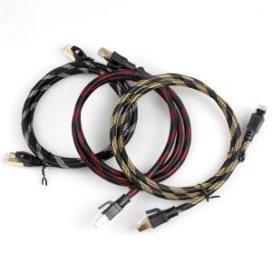 China Braided Ethernet Patch Cable Cat 7 Nylon Black White Durable Weatherproof factory