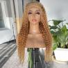 Buy cheap #27 Honey Blonde Human Hair Lace Wig Glueless Kinky Curly Full Lace from wholesalers